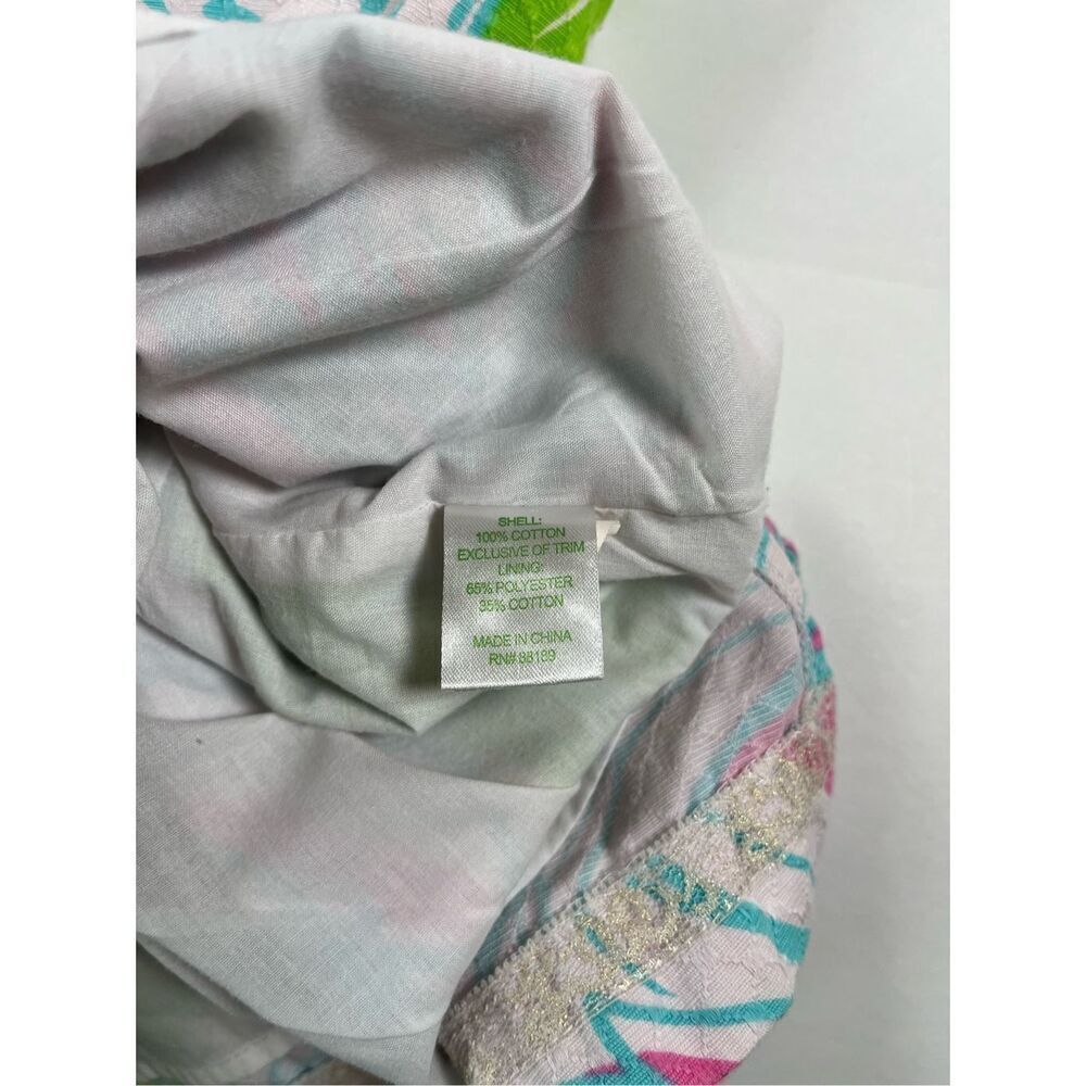 Lilly Pulitzer Girls Floral Pink White Green Sleeveless Party Dress Size 8 EUC - Picture 5 of 9